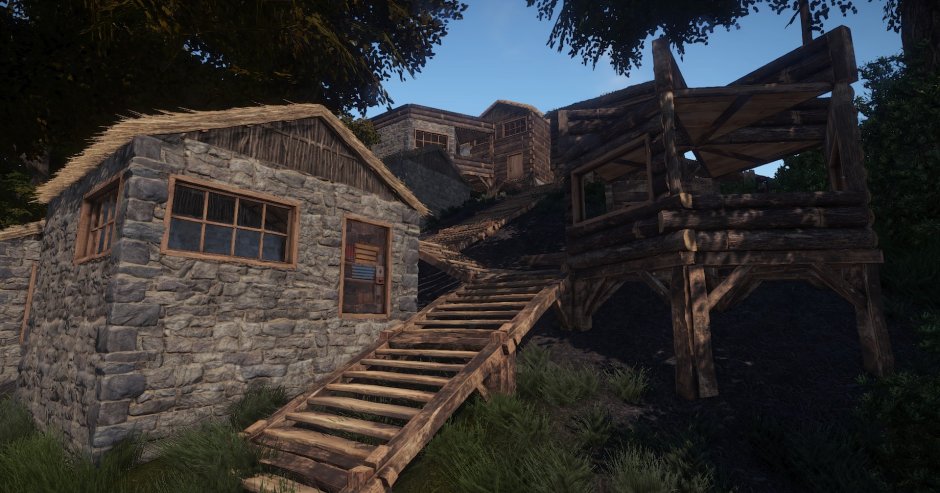 Красивая деревня в Rust