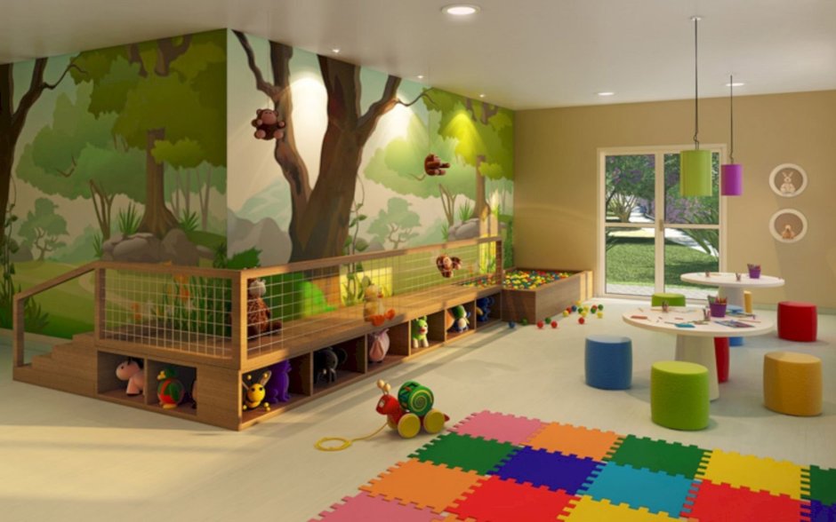 Интерьер игровой комнаты для детей