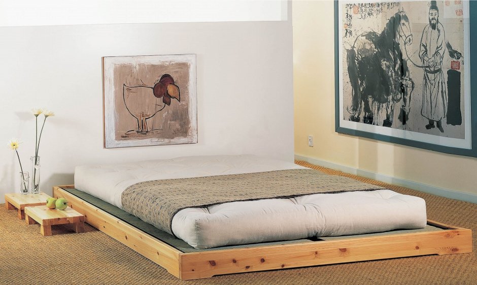 Кровать двуспальная в японском стиле