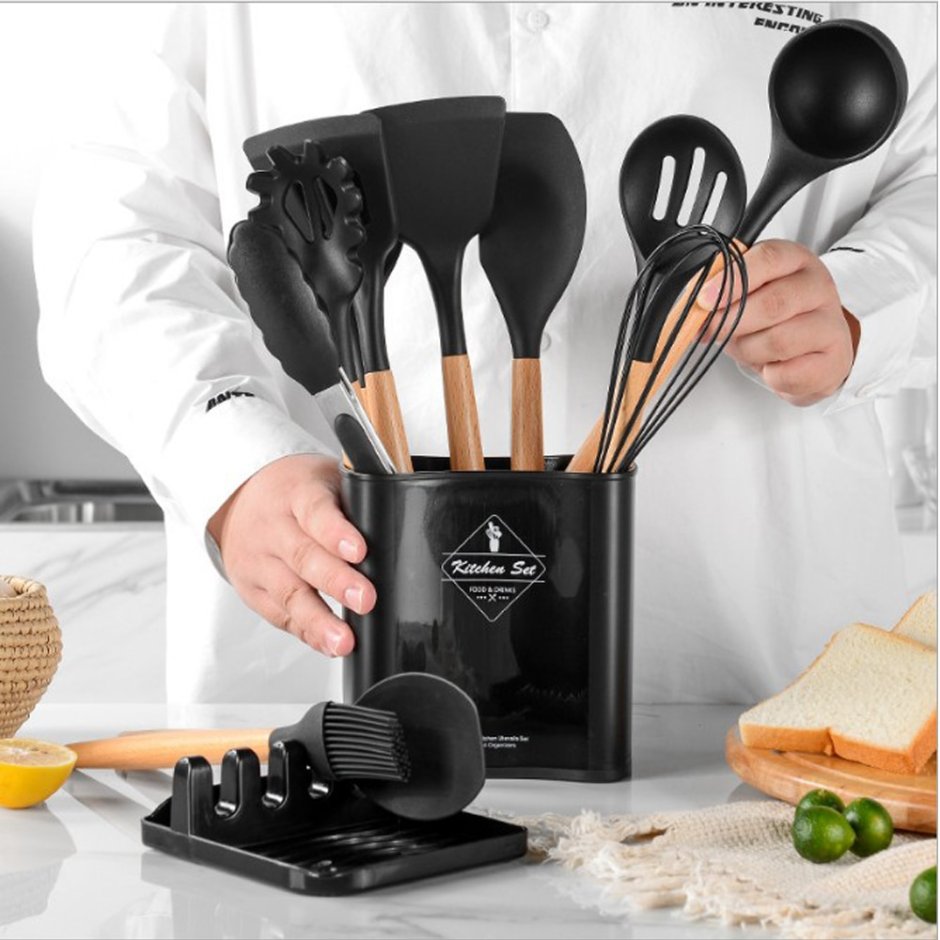Silicone Kitchen Cooking Utensils набор