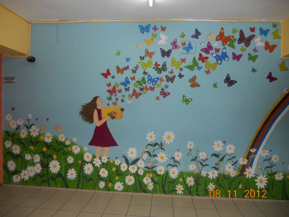 Украшение коридоров в детском саду весной