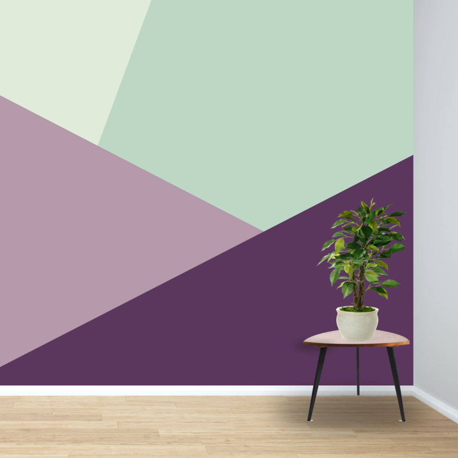 Покраска стен по диагонали