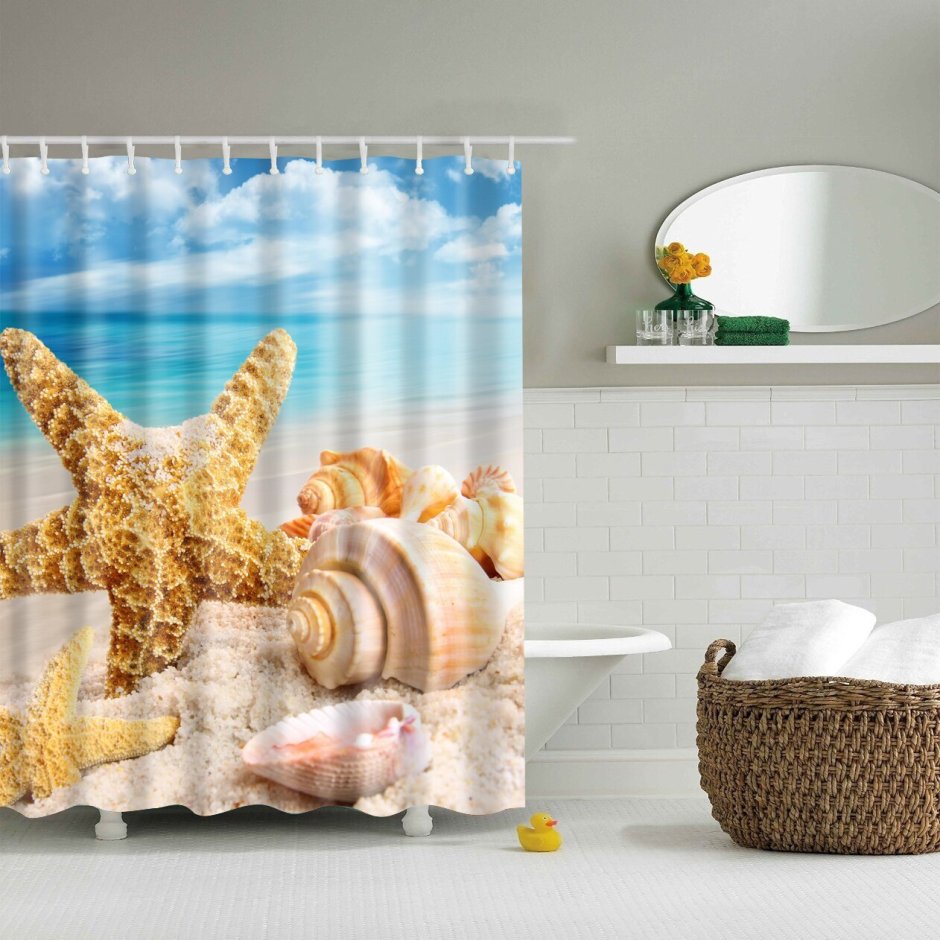 Шторки для ванны Shower Curtain море