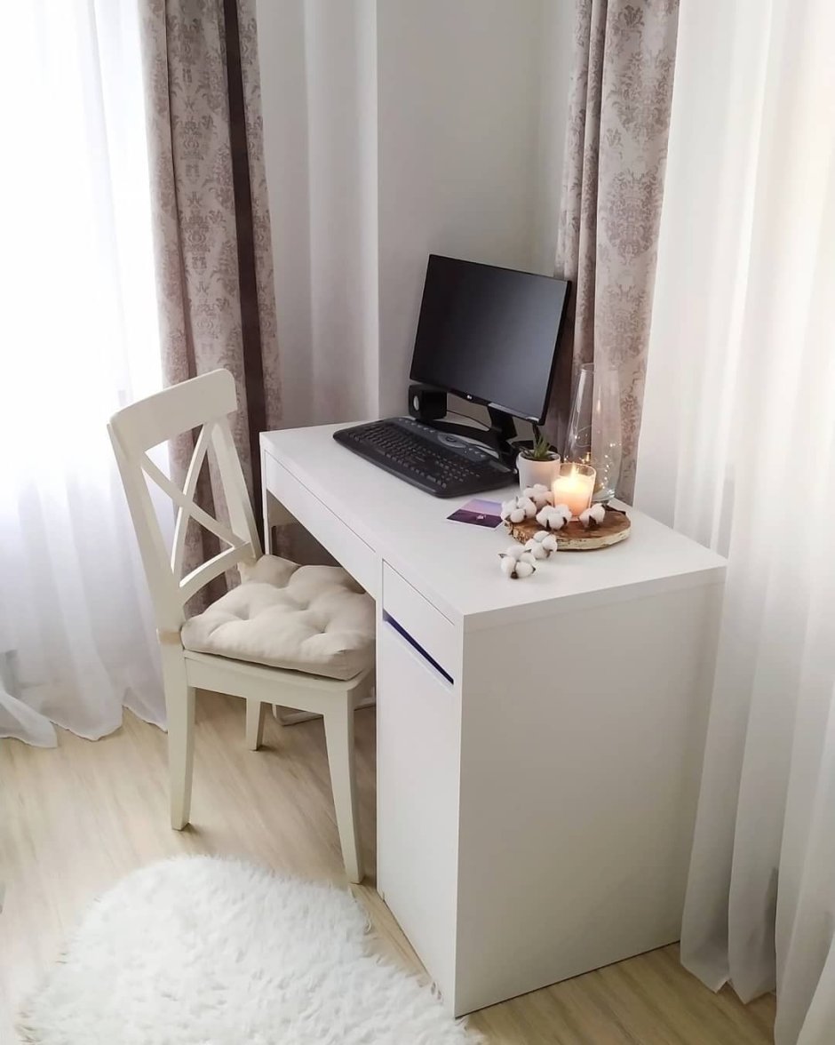 Письменный стол, белый 105×50 см ikea Micke микке 192.450.12