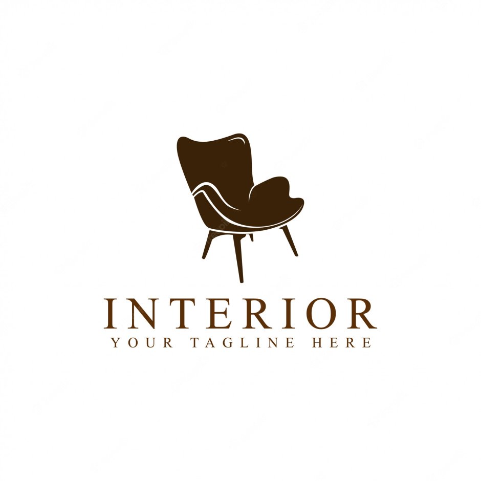 Логотип мебель со стулом