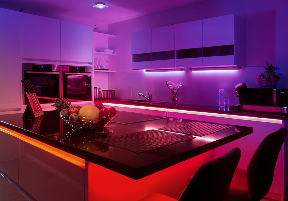 Светодиодная лента RGB В интерьере квартиры
