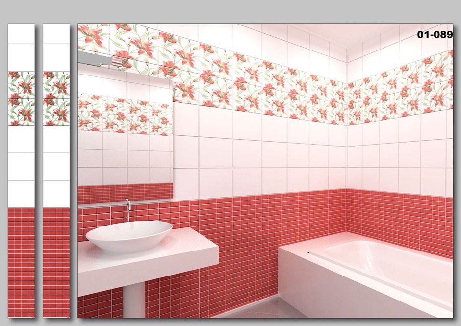 Красные панели для ванной