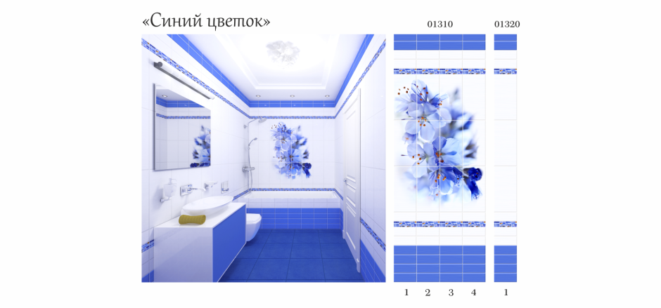 Панели для ванной комнаты с рисунком