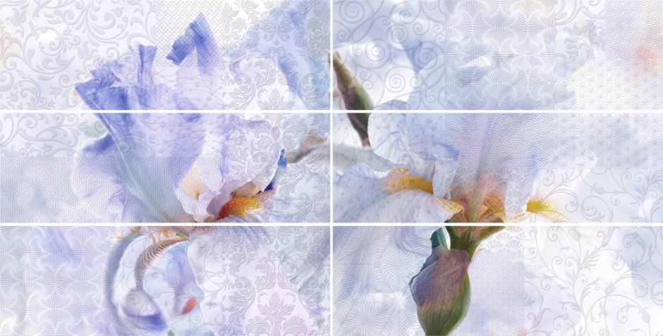Панно настенное GLOBALTILE elle Ирис 60*120