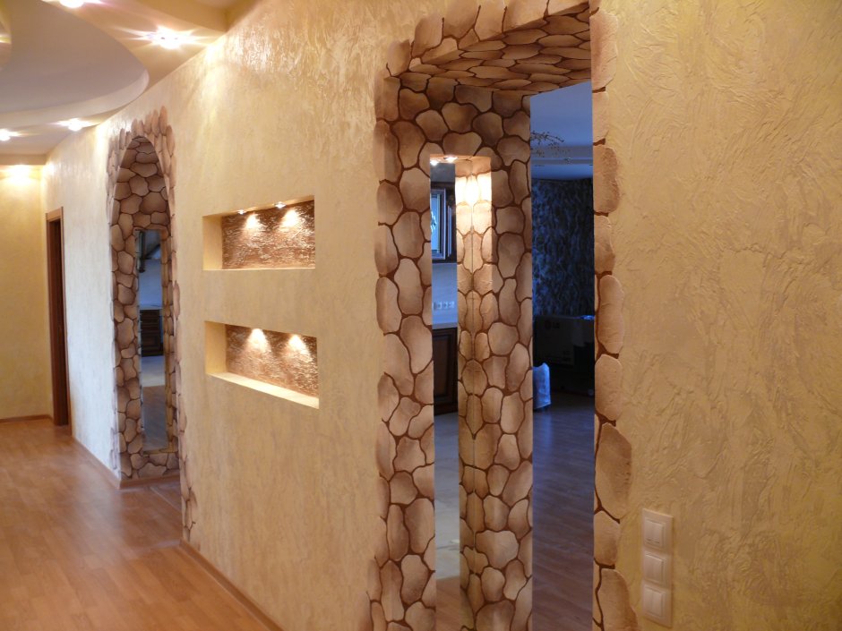 Декоративные отделки стен внутри помещения