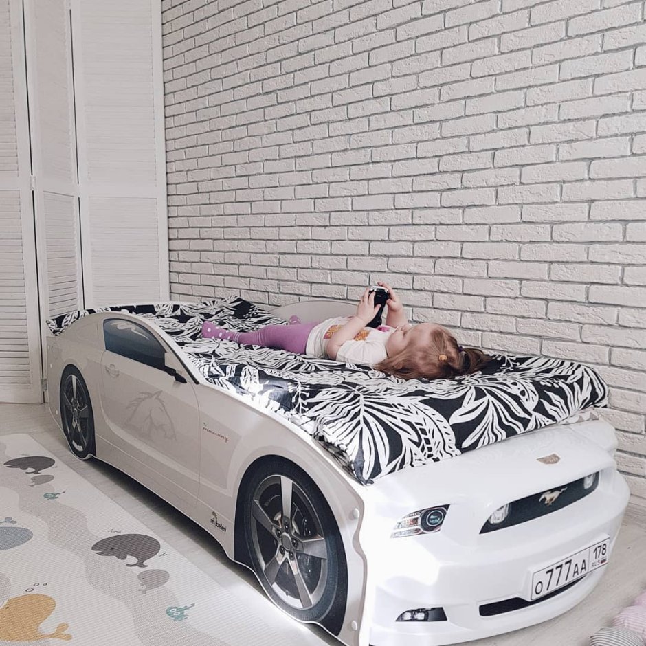 Кроватка машинка Mustang Plus