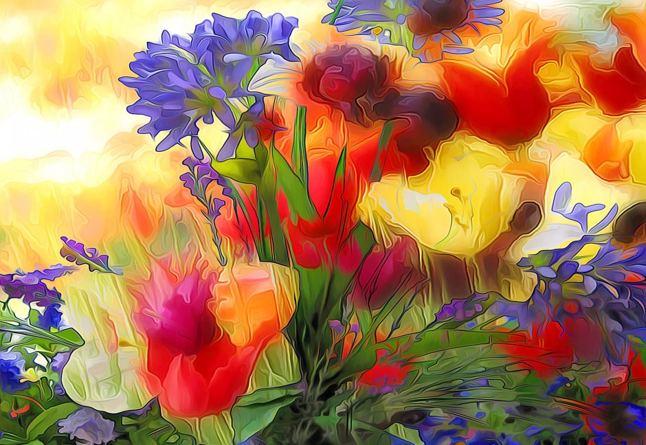 Картины с яркими цветами