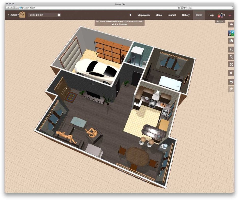 Planner 5d Интерфейс
