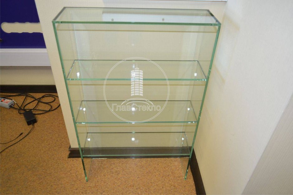 Витрина из стекла УФ склейка