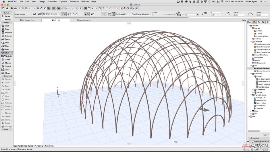 ARCHICAD параметры фасад
