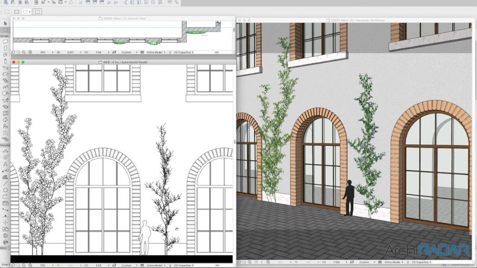 Модель двери ARCHICAD 2d