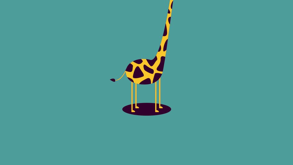 Детский фон с жирафом