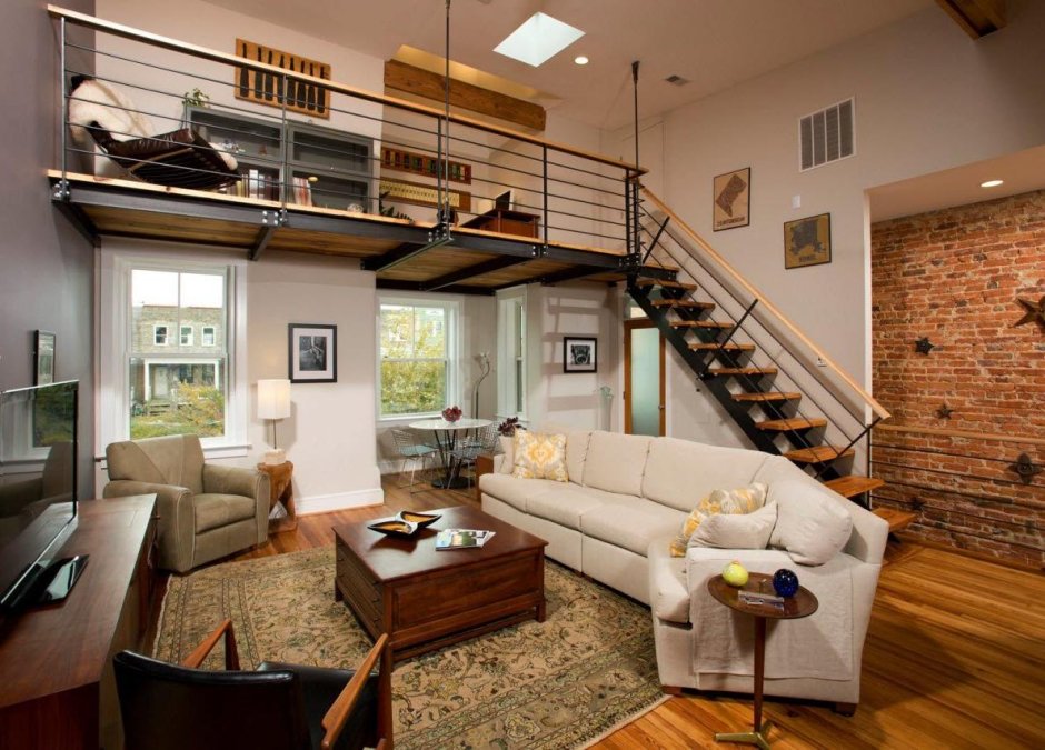 Антресольный этаж в стиле лофт