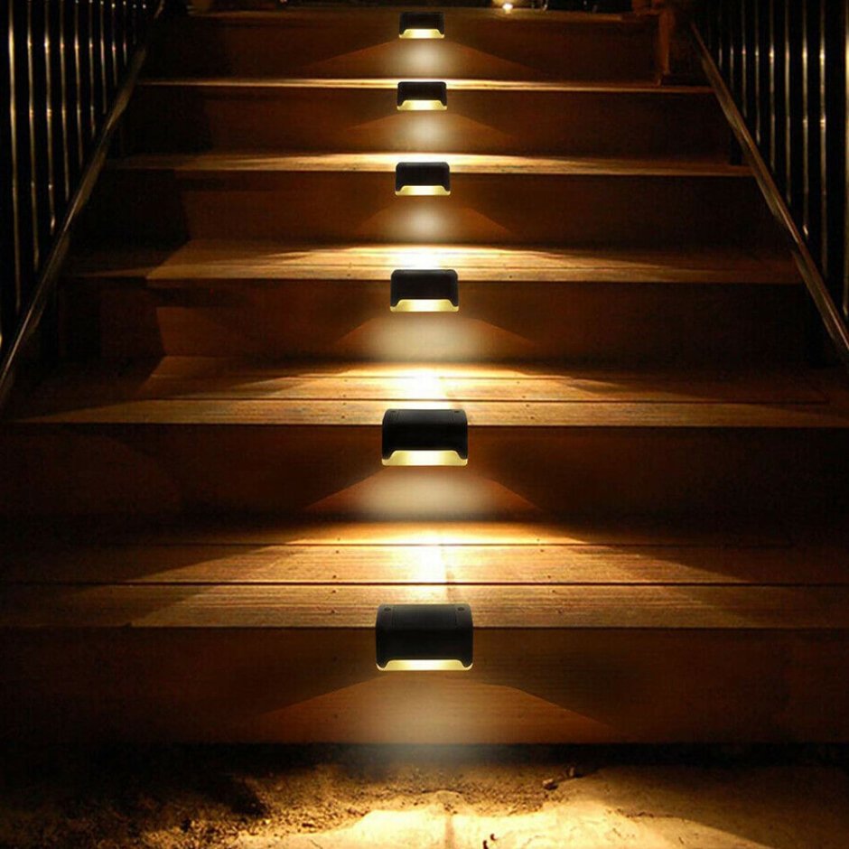 Подсветка лестницы на улице