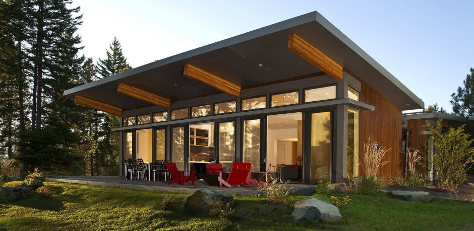 Tiny House с односкатной крышей