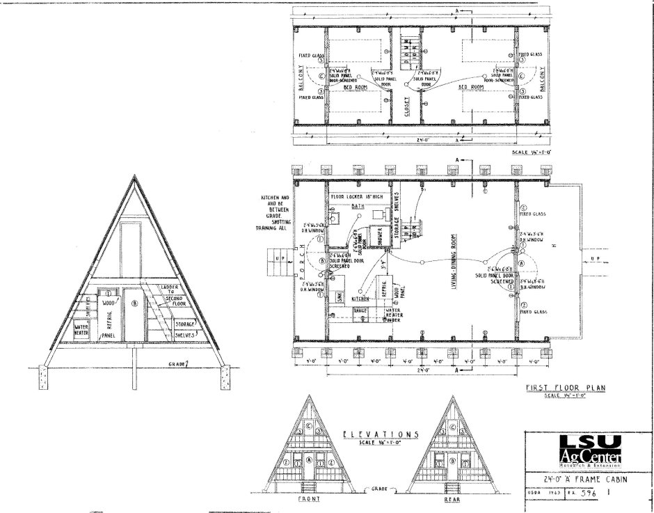 Проект треугольного дома с планом