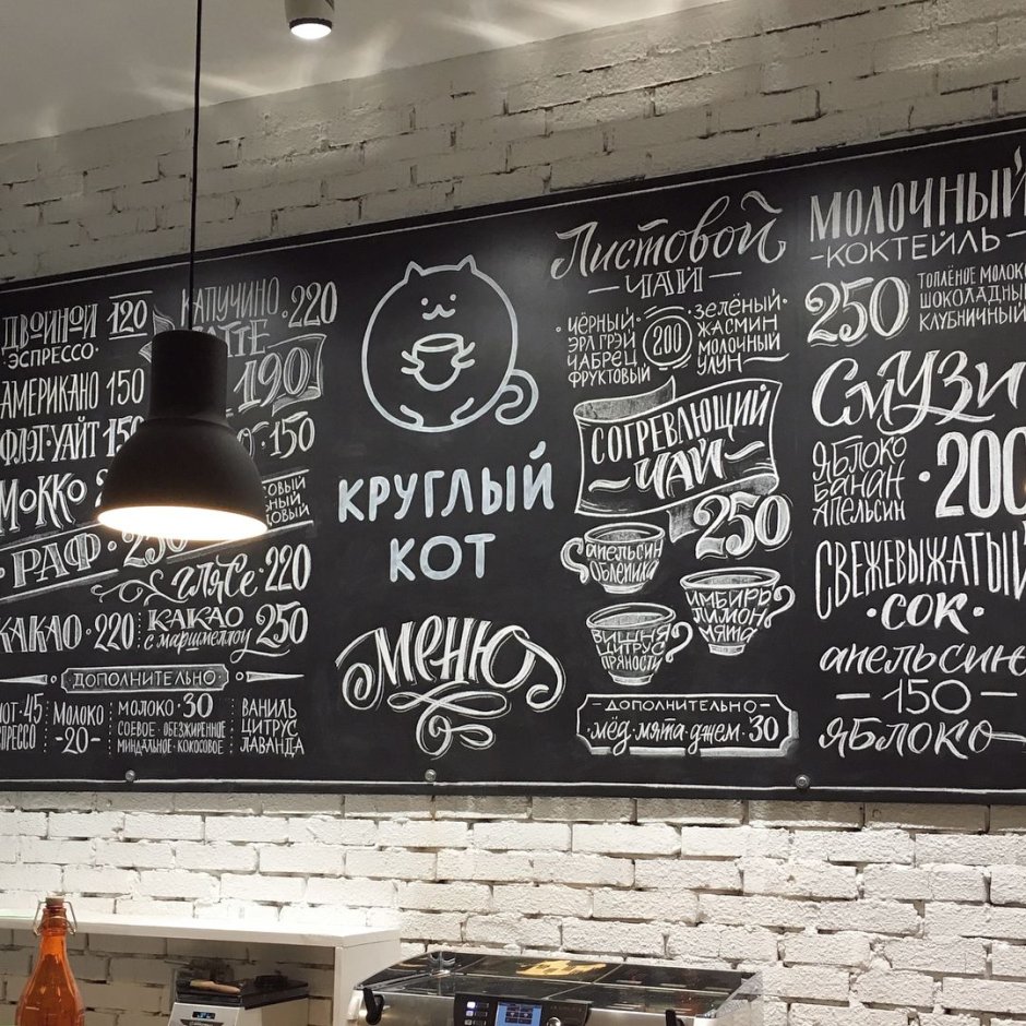 Доска для кофейни
