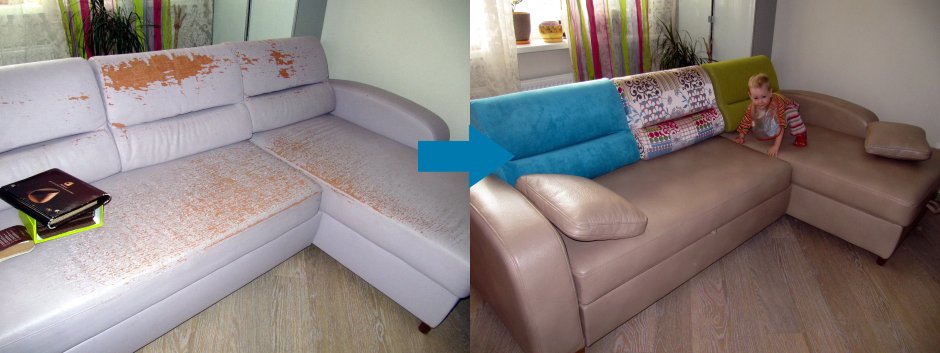 Угловой диван с меняющимся углом