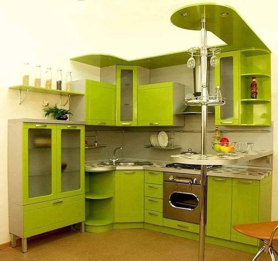 Кухонный гарнитур с барной стойкой