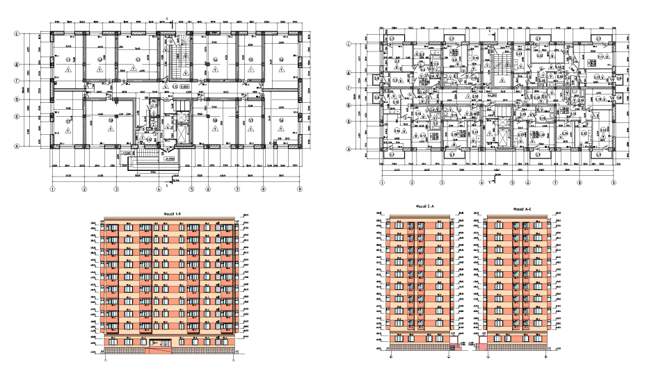 Схема 12 этажного кирпичного дома