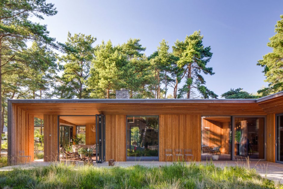 Дом в Швеции в лесу экстерьер