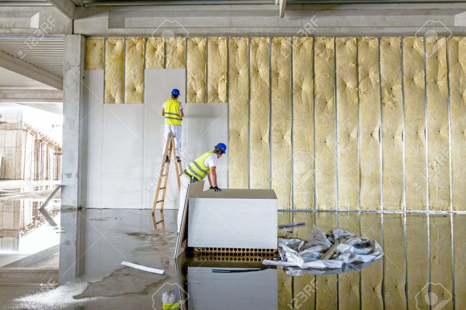 Декорирование стены из минваты