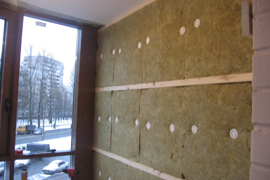 Утепление лоджии минеральной ватой