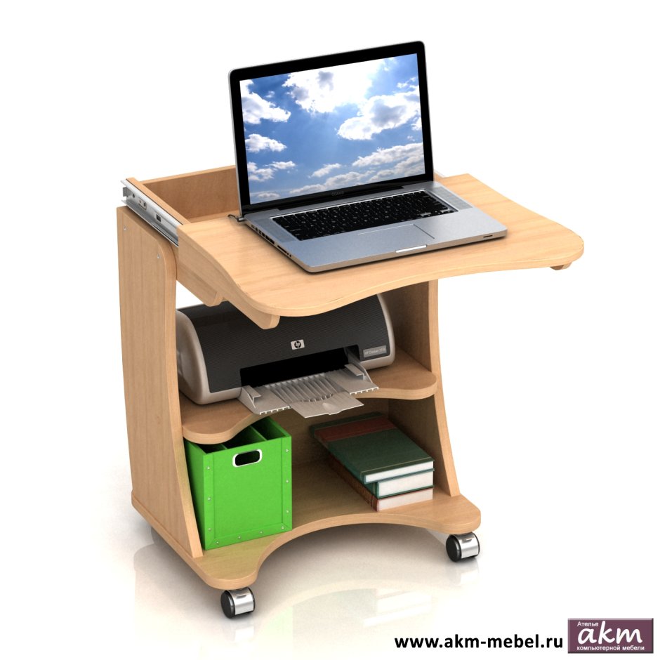 Компьютерный стол для ноутбука и принтера