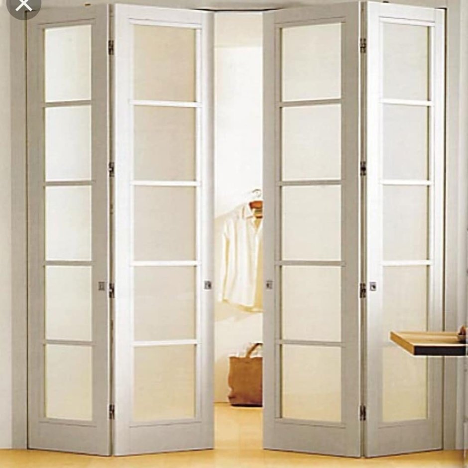 Двери межкомнатные белые со стеклом двустворчатые