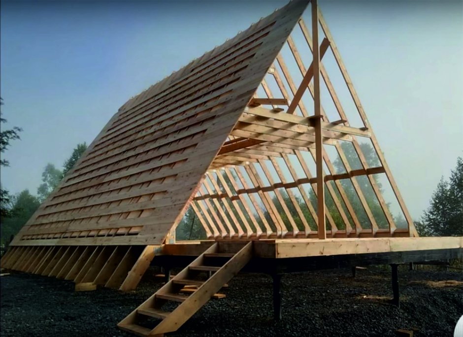 Дом a-frame (дом шалаш)