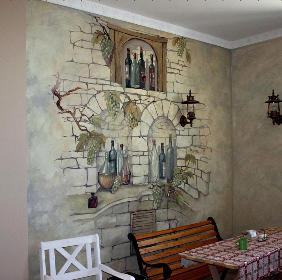 Фрески в интерьере