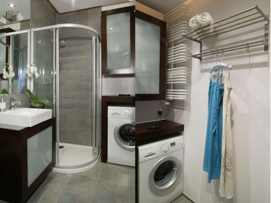 Ванная комната 4 кв м со стиральной машиной