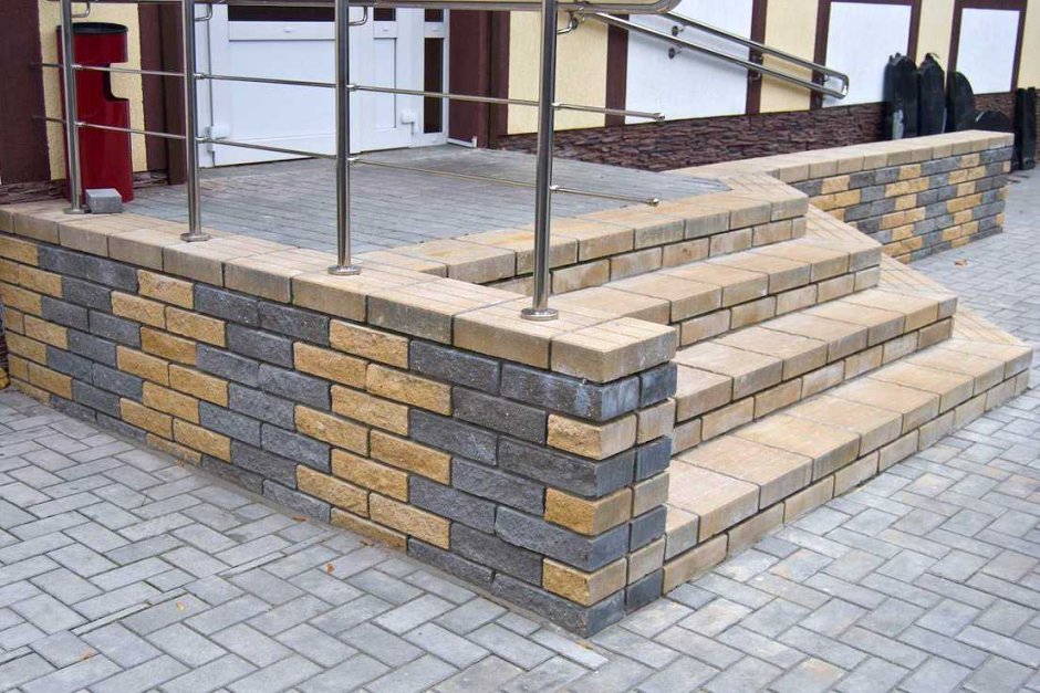 Ступеньки из тротуарной плитки