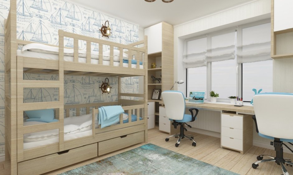 Детская комната с кроватью