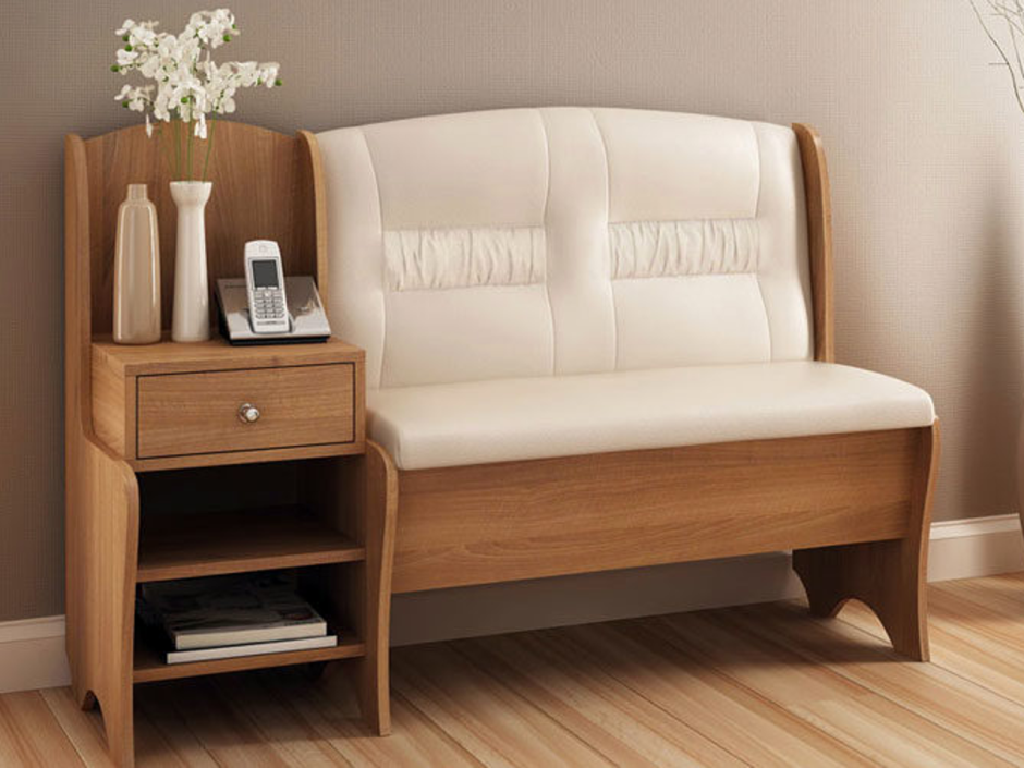 Пуф со спинкой в прихожую