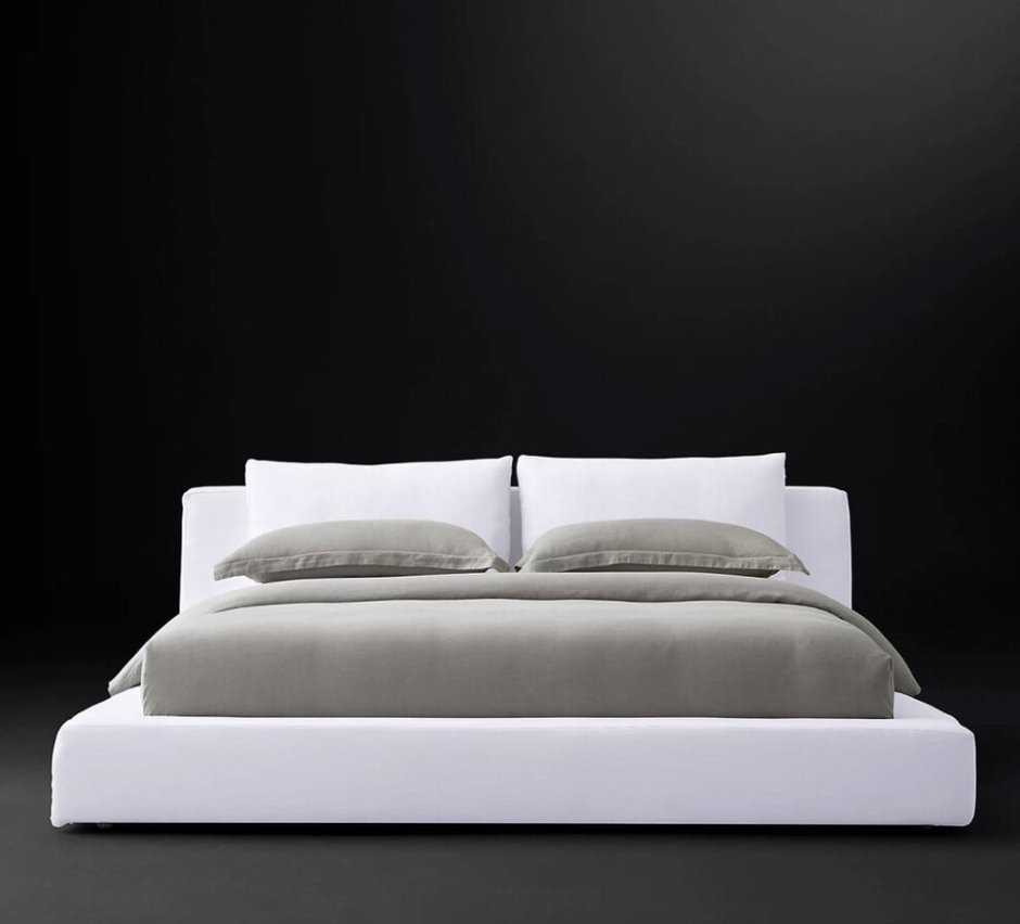 Кровать Cosmo King Size Black and White Leather Bed