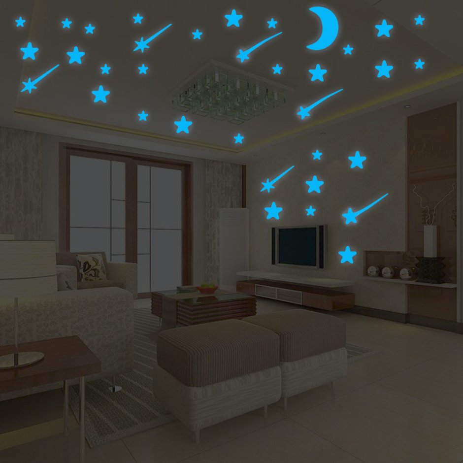 Светящиеся звезды на потолок в детскую