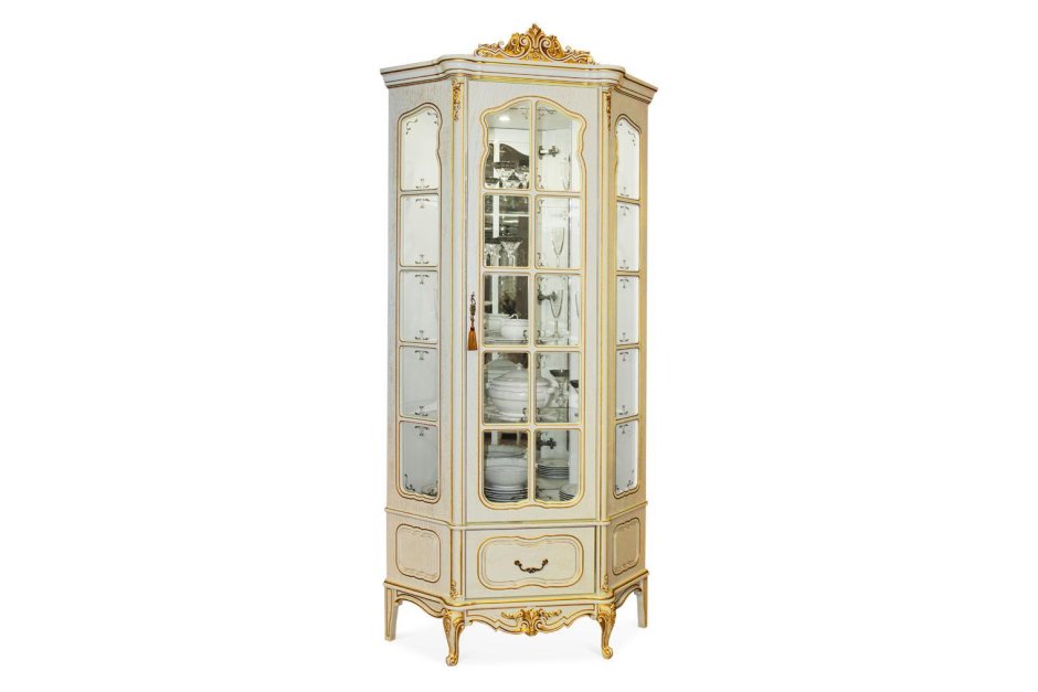 Cb22 угловая витрина 76х55х190