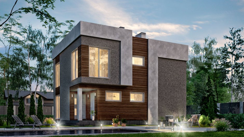 Дуплекс с плоской крышей 20 x 12