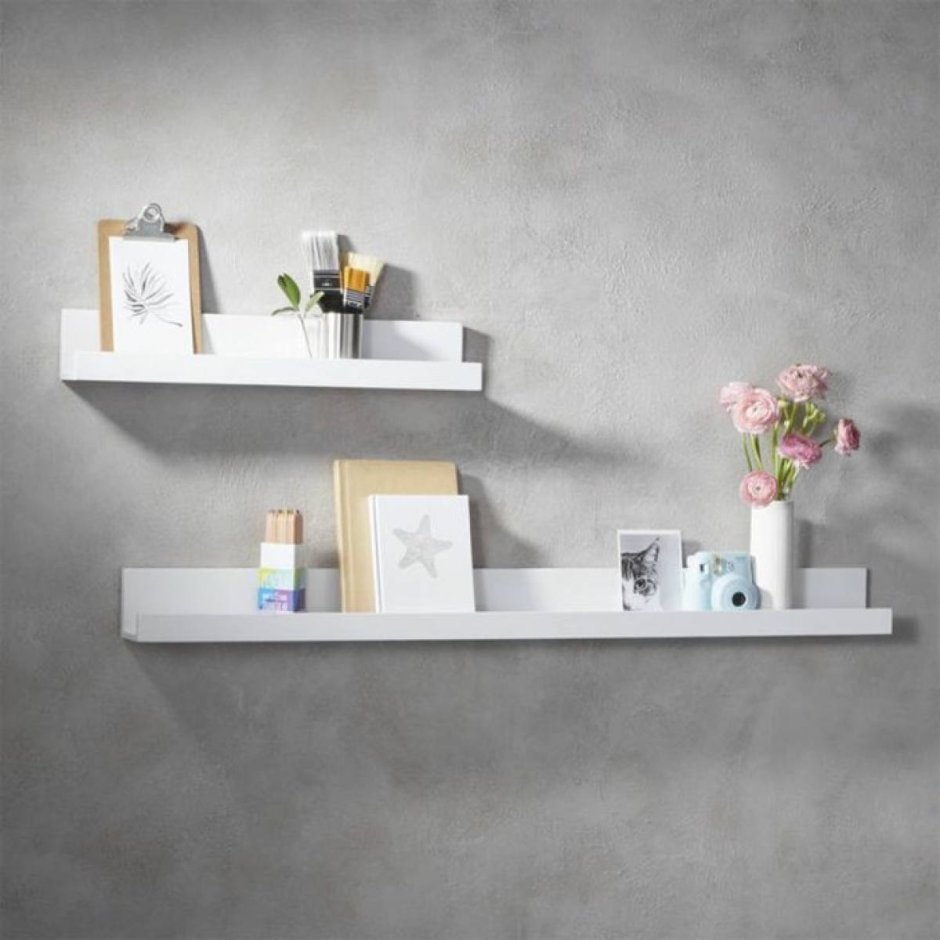 Полка "Wall Shelf-s (bas WL-001)" белая
