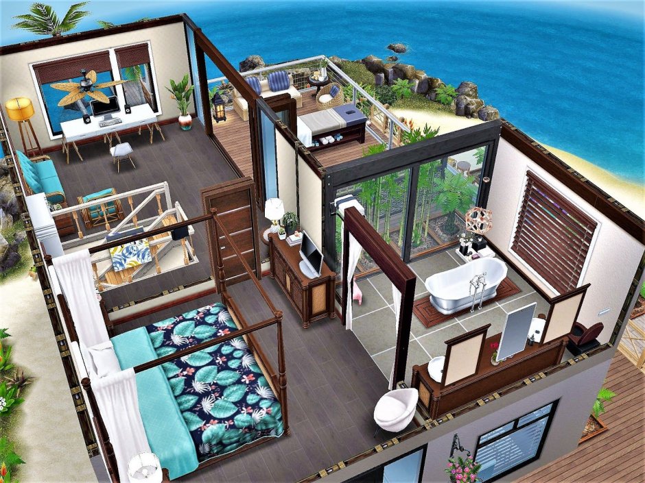 Дом у моря симс 4