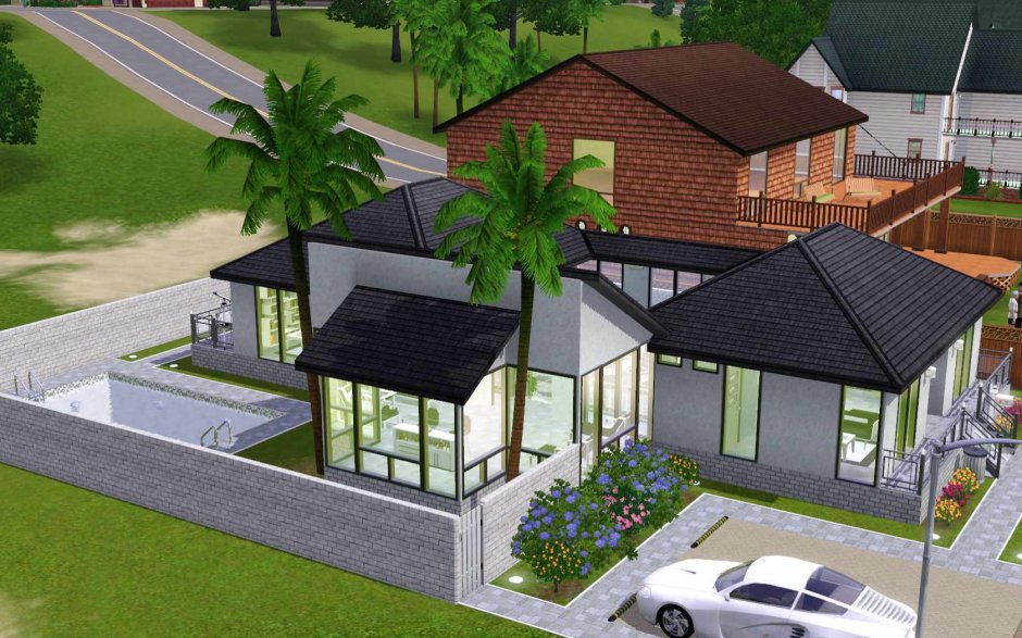 SIMS 3 House building Modern