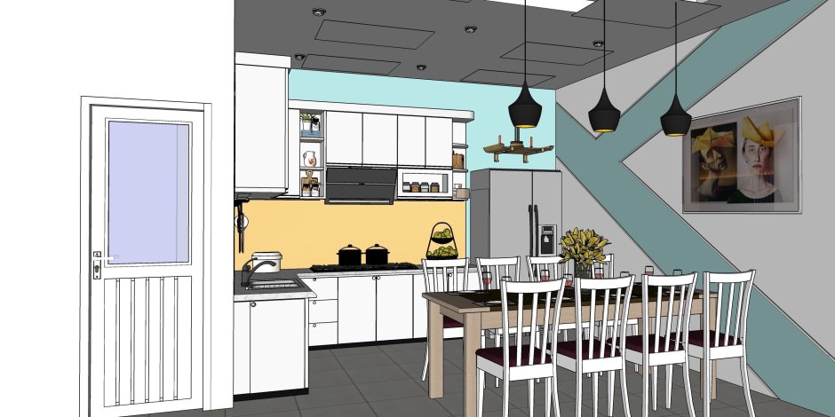 Sketchup лестница