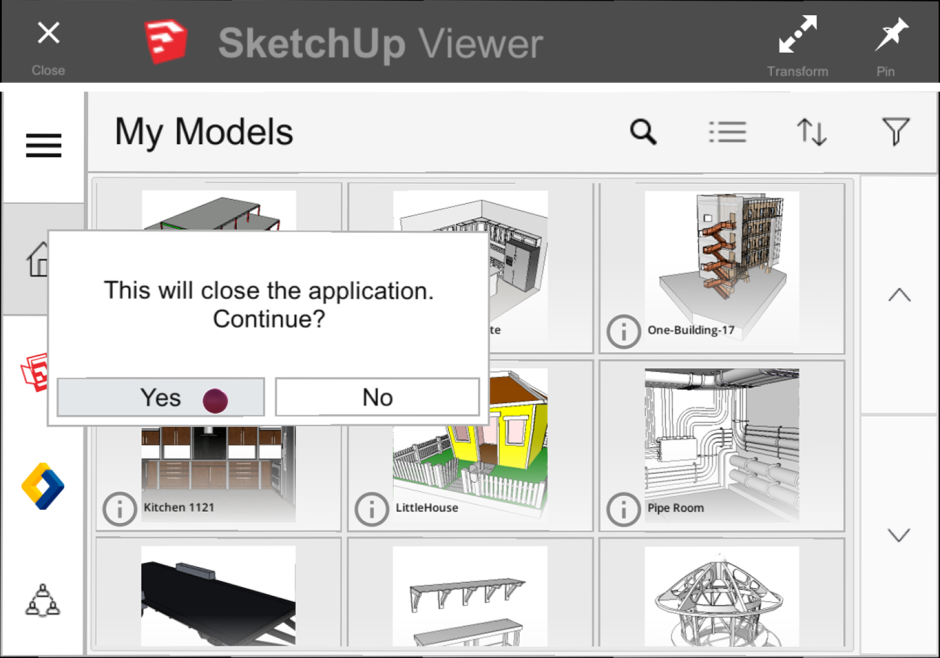Sketchup Pro план квартиры