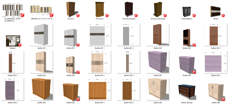 3д Sketchup мебель